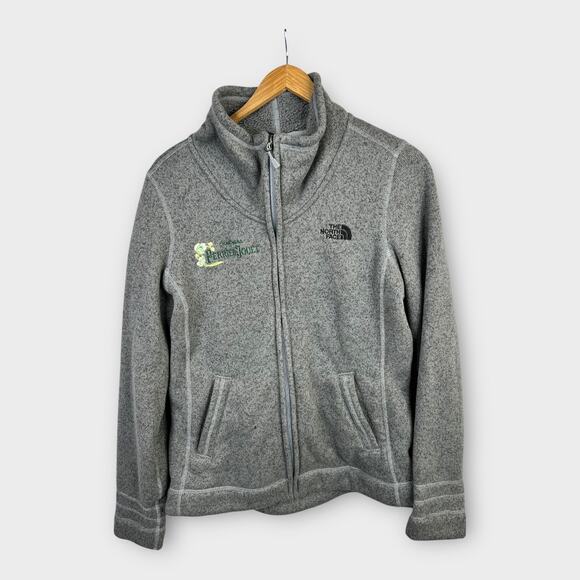 The North Face Womens size Medium Sweater Fleece Zip Up Jacket Gray nf0a3lh8 - Picture 1 of 11